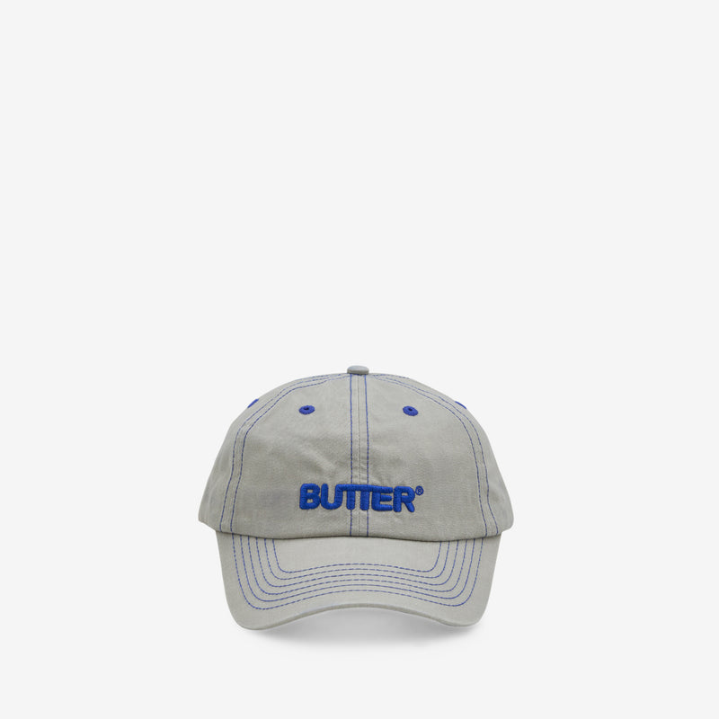 Rounded Logo 6 Panel Cap Washed Sand Headwear