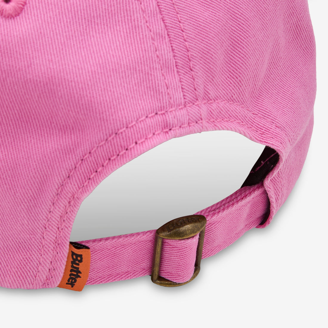 Rounded Logo 6 Panel Cap Washed Pink Headwear