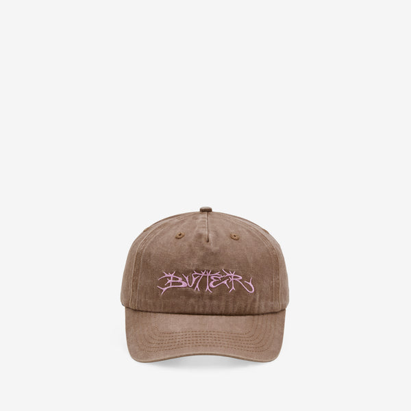 Scrawling 5 Panel Cap Washed Brown Headwear