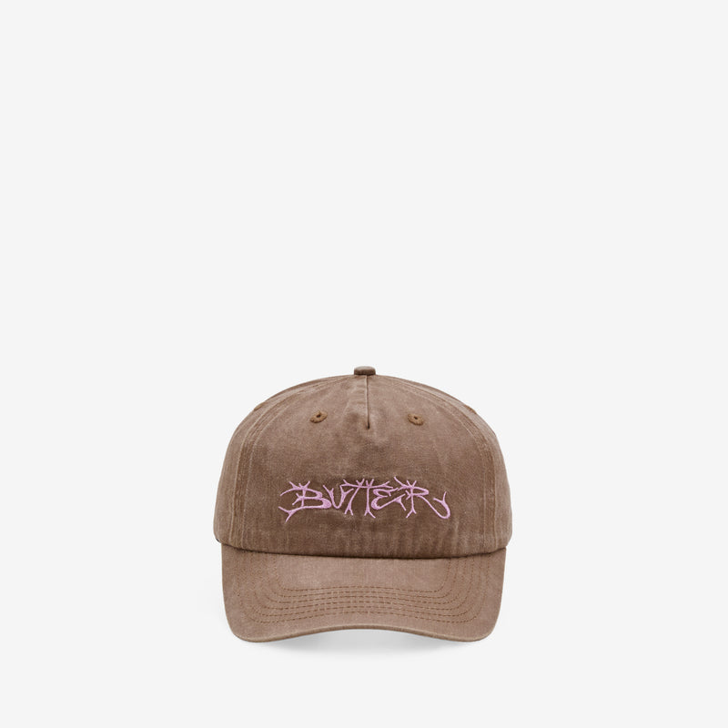 Scrawling 5 Panel Cap Washed Brown Headwear