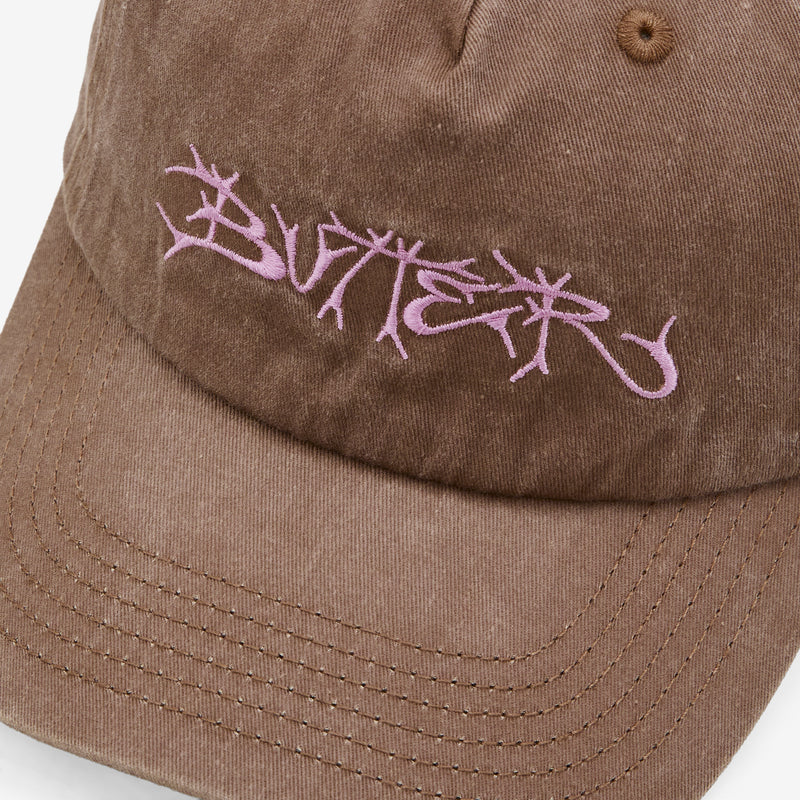 Scrawling 5 Panel Cap Washed Brown Headwear
