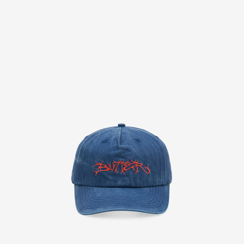 Scrawling 5 Panel Cap Washed Navy Headwear