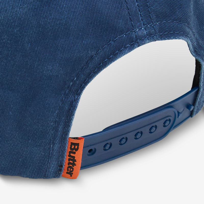 Scrawling 5 Panel Cap Washed Navy Headwear