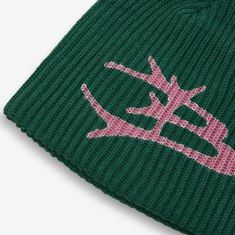 Scrawling Skully Beanie Forest Headwear