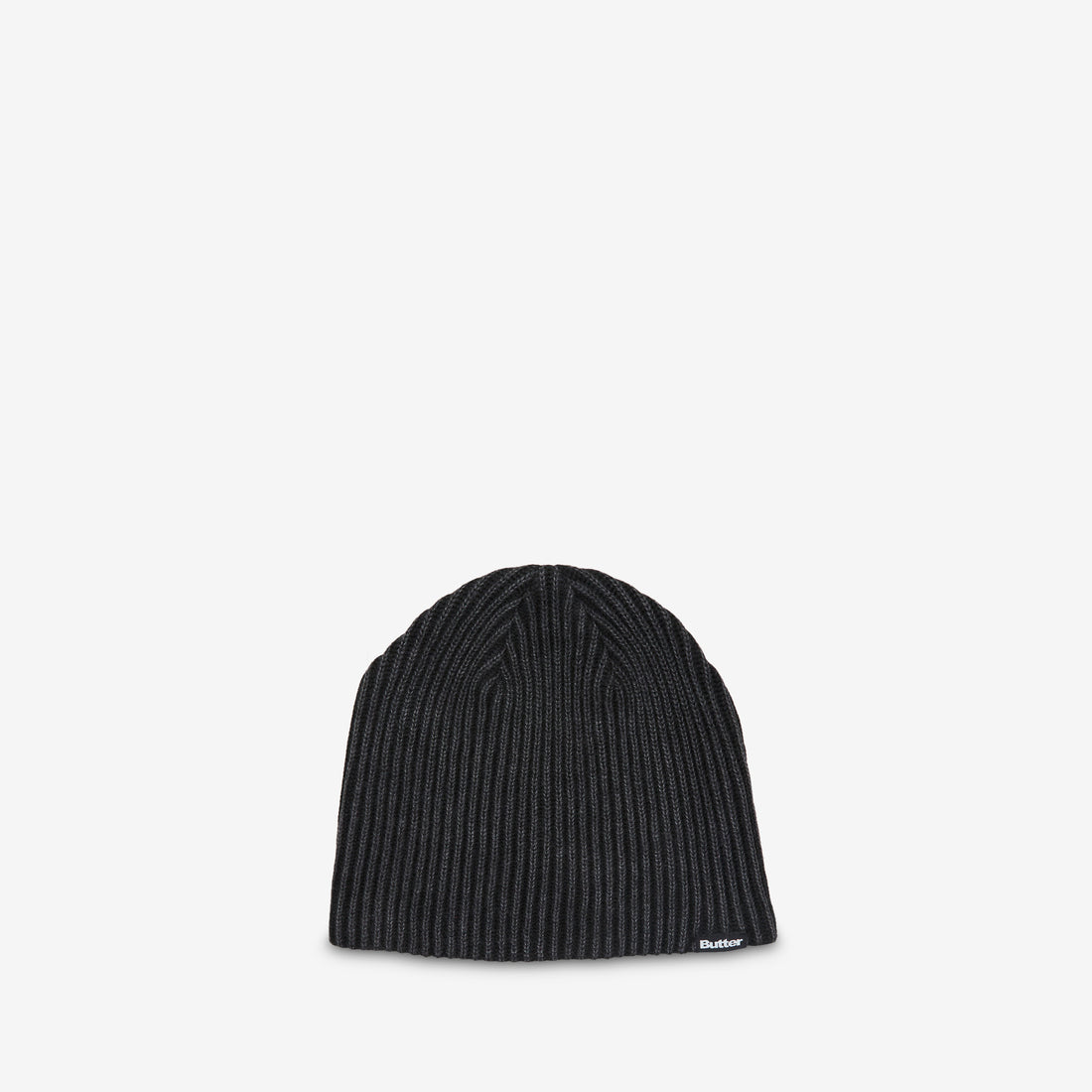 Ribbed Skully Beanie Washed Black Headwear