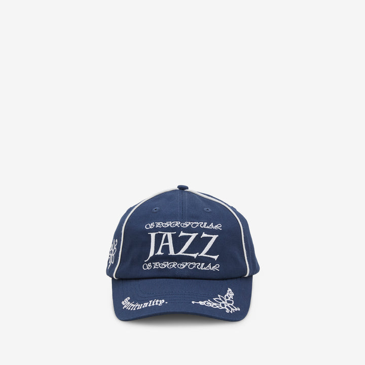 Spiritual Logo 6 Panel Cap Navy - 3 Front