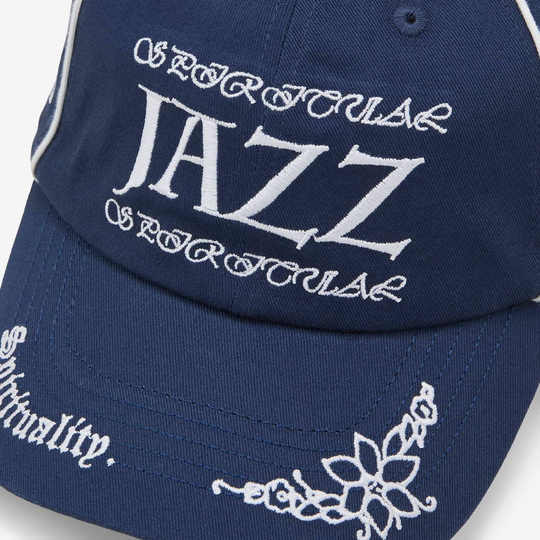 Spiritual Logo 6 Panel Cap Navy Headwear