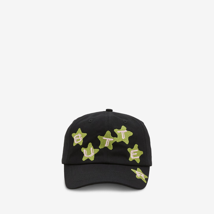 Stars 6 Panel Cap Black - 2 Front