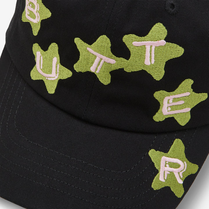 Stars 6 Panel Cap Black