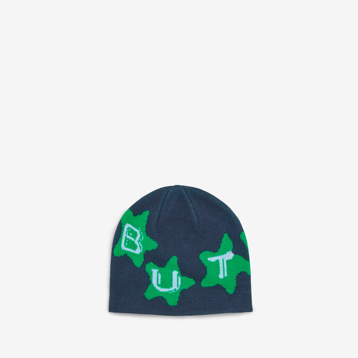 Stars Skully Beanie Navy Front
