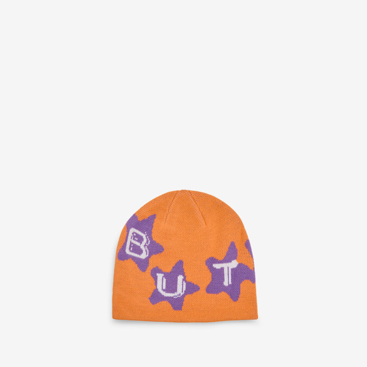Stars Skully Beanie Orange Front