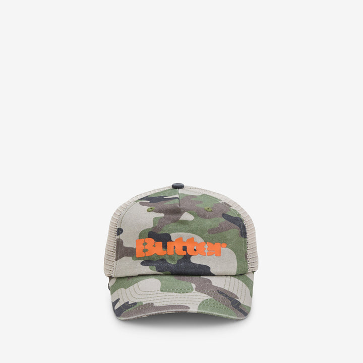 Stencil Trucker Cap Camo Front