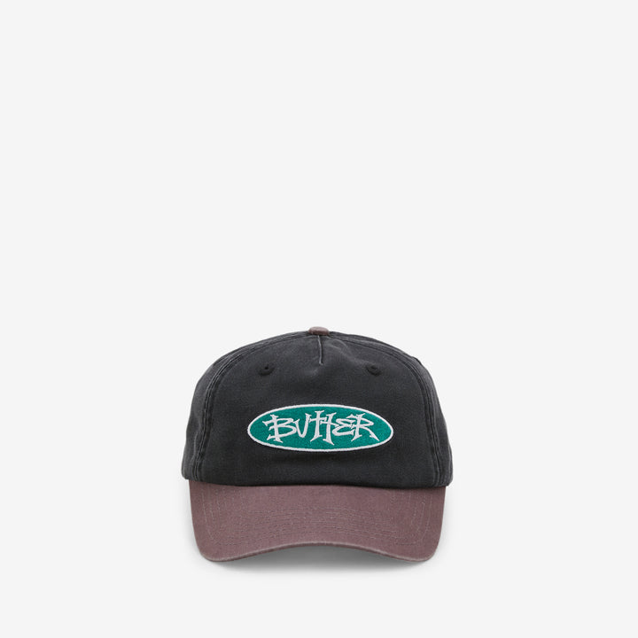 Tide 5 Panel Cap Washed Black | Dusk Front