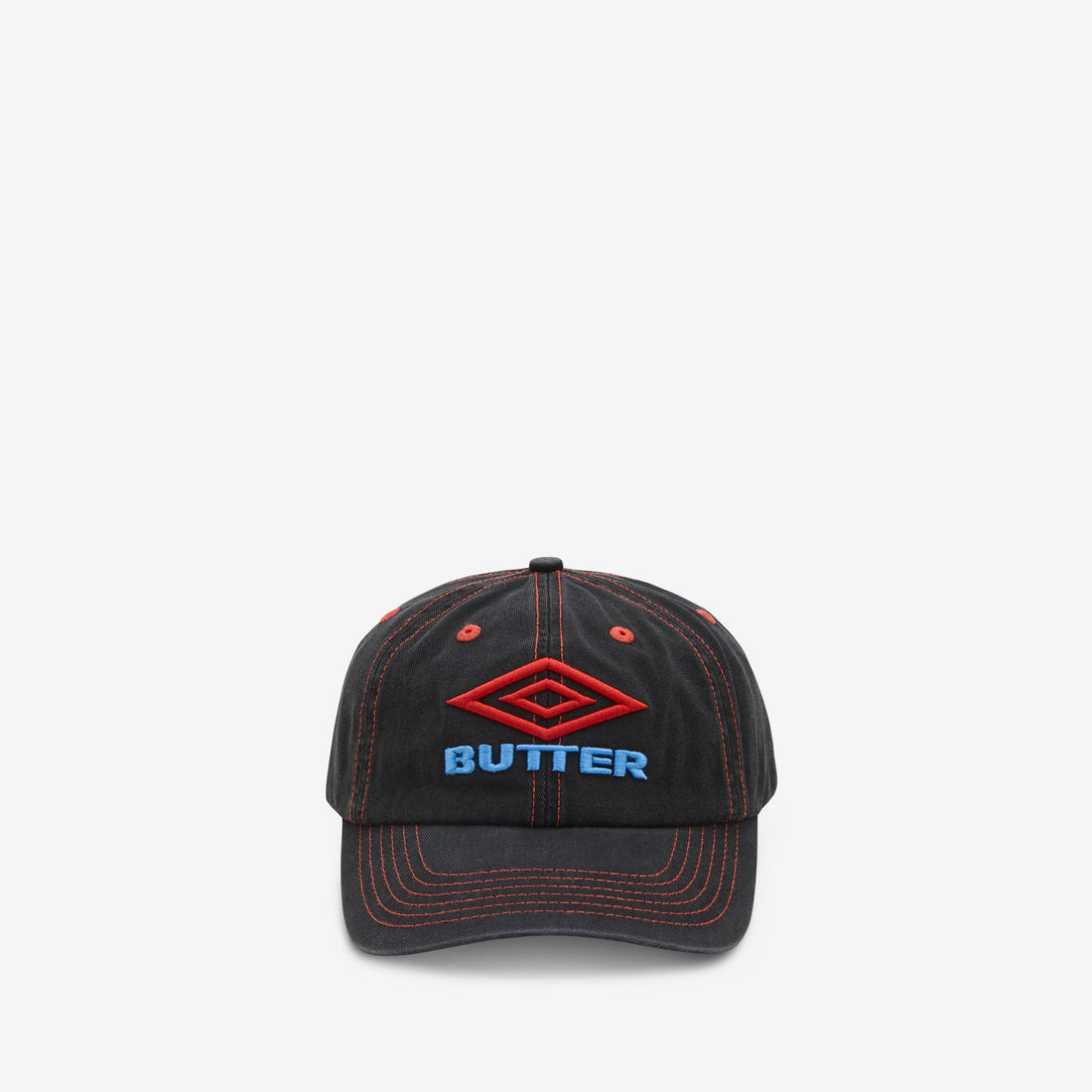 Umbro x Diamond Logo 6 Panel Cap Washed Black Headwear