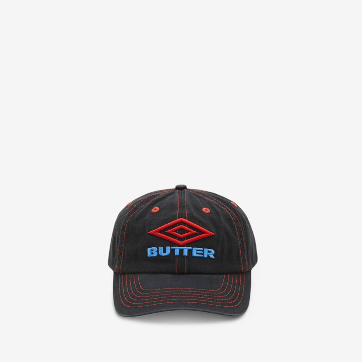 Umbro x Diamond Logo 6 Panel Cap Washed Black Front