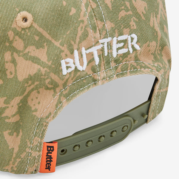 Woods Camo 6 Panel Cap Sage Headwear