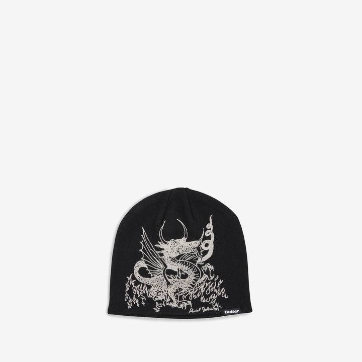 Daniel Johnston Dragon Skully Beanie Black Front
