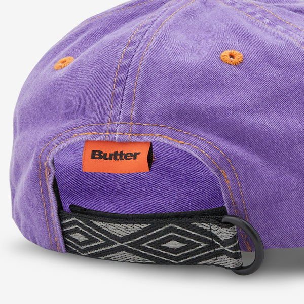 Rounded Logo 6 Panel Cap Washed Grape
