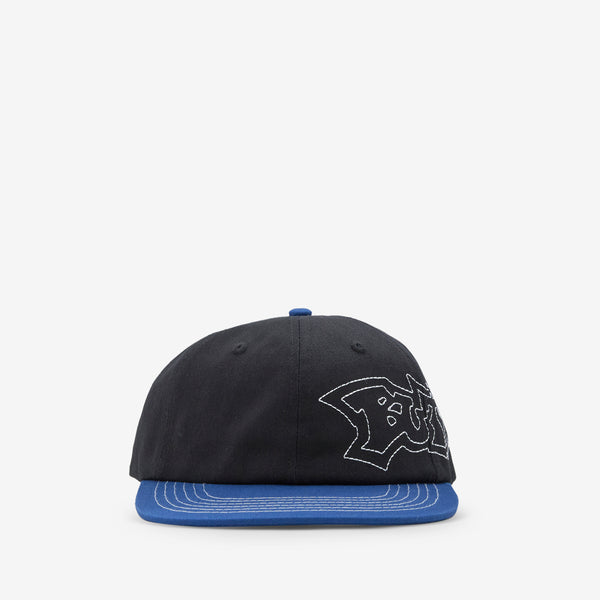 Yard 6 Panel Cap Black | Royal Blue