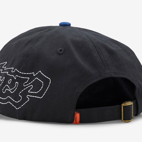 Yard 6 Panel Cap Black | Royal Blue