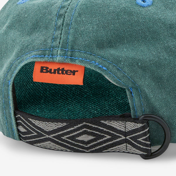 Rounded Logo 6 Panel Cap Washed Jade