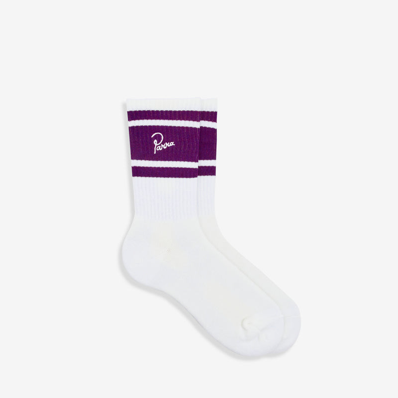 Signature Striped Crew Socks Off White Accessories