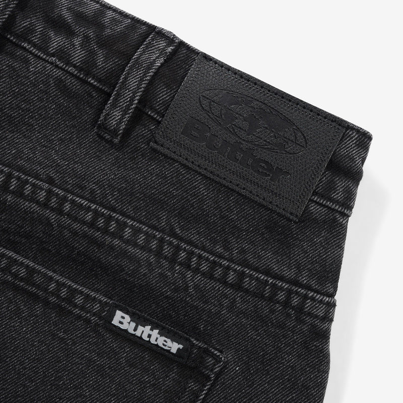 Baggy Denim Jeans Distressed Black Pants