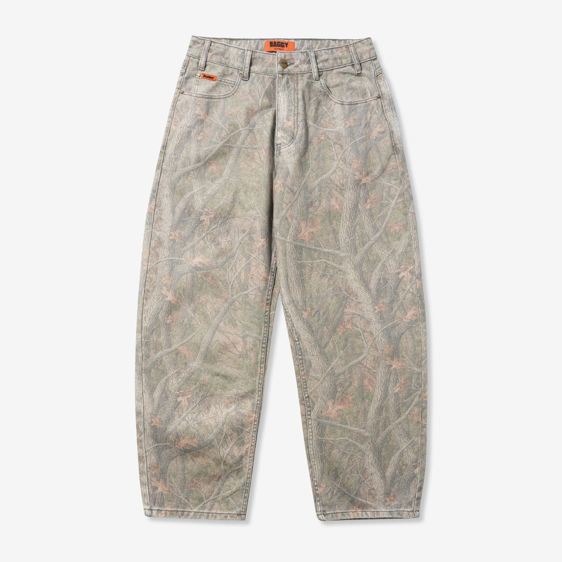 Baggy Denim Jeans Forest Camo Pants