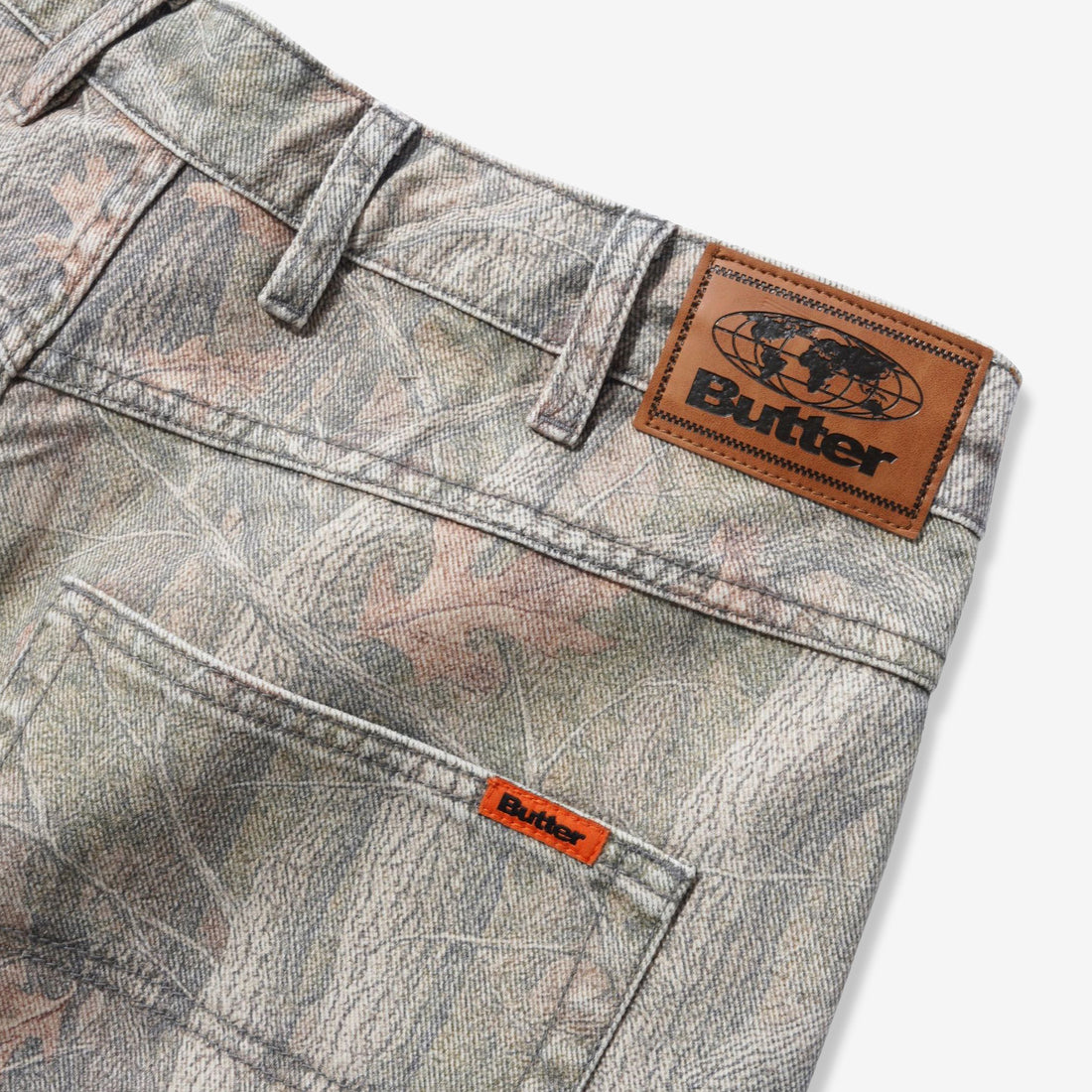 Baggy Denim Jeans Forest Camo Pants