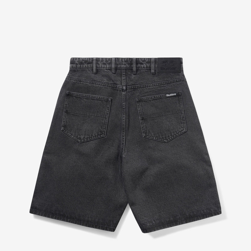 Baggy Denim Shorts Distressed Black Shorts