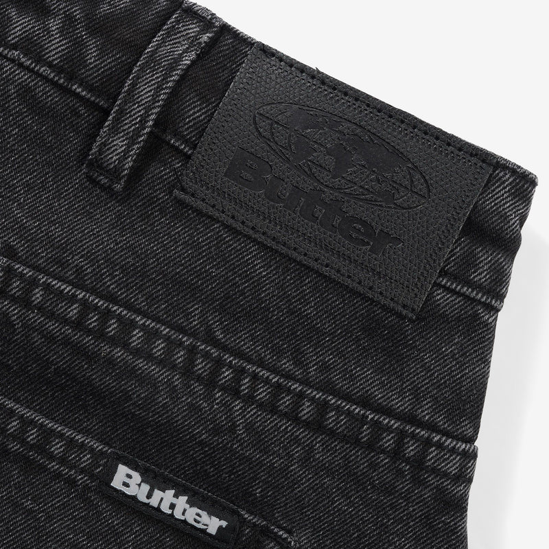 Baggy Denim Shorts Distressed Black Shorts
