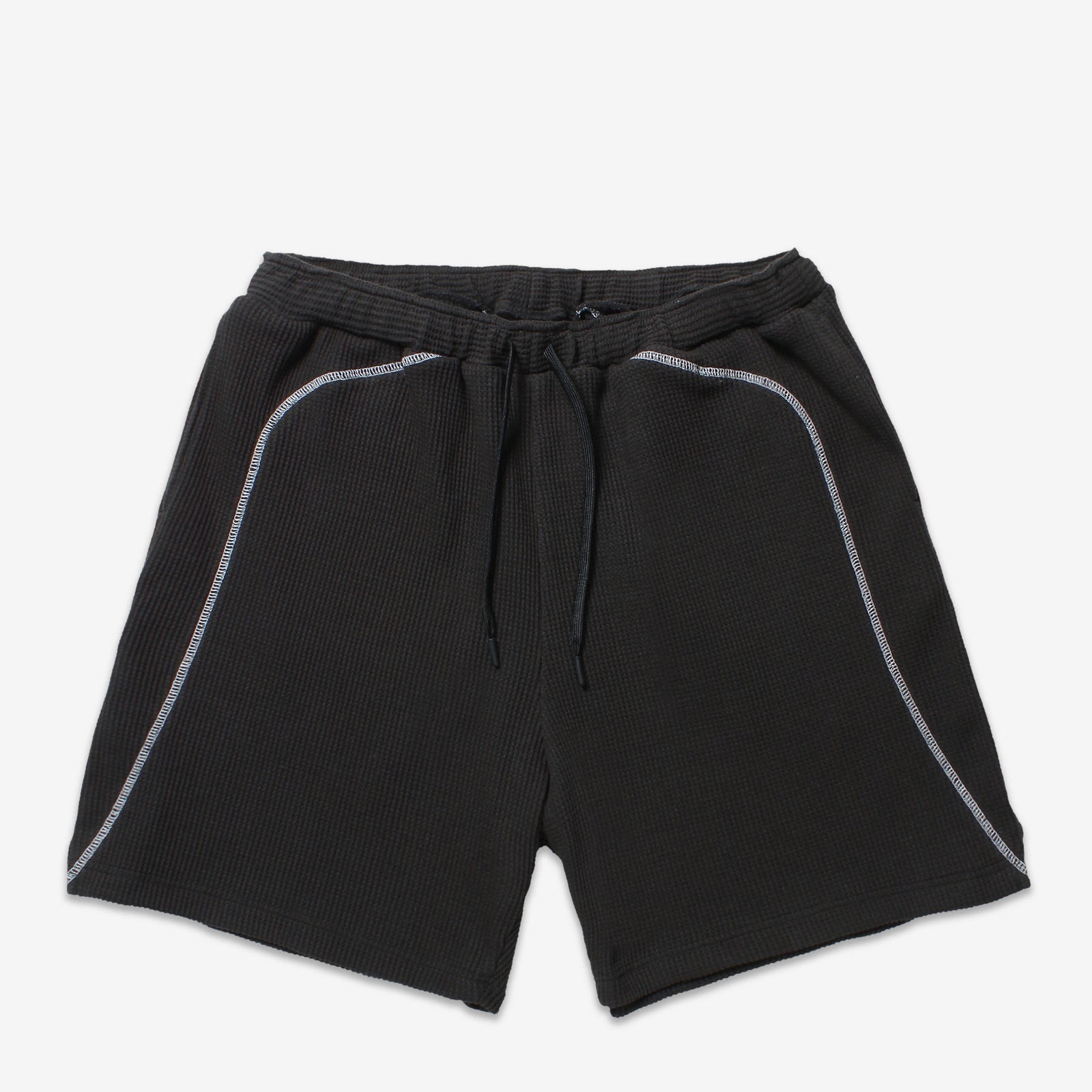 Fabien Waffle Shorts Black – Above The Clouds