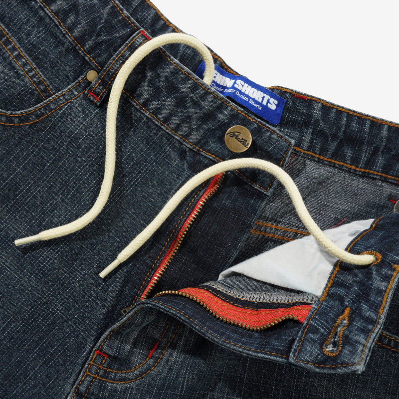 Blotch Denim Shorts Streaky Blue Shorts