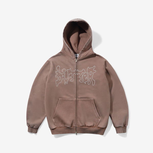 Blotch Zip-Thru Hood Washed Berry Jumpers