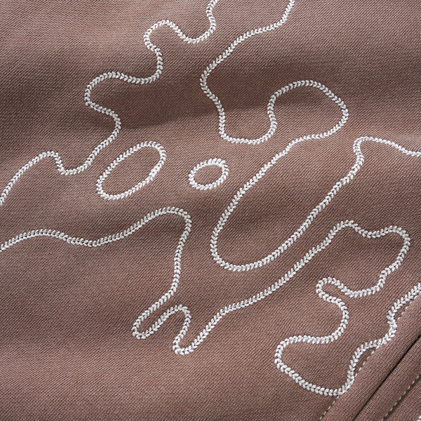 Blotch Zip-Thru Hood Washed Berry Jumpers