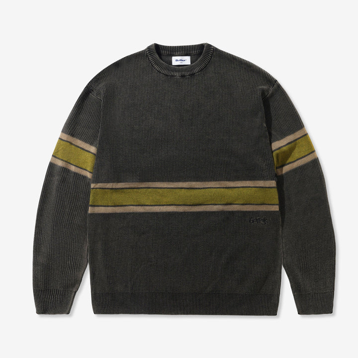 Break Knit Sweater Washed Black Front