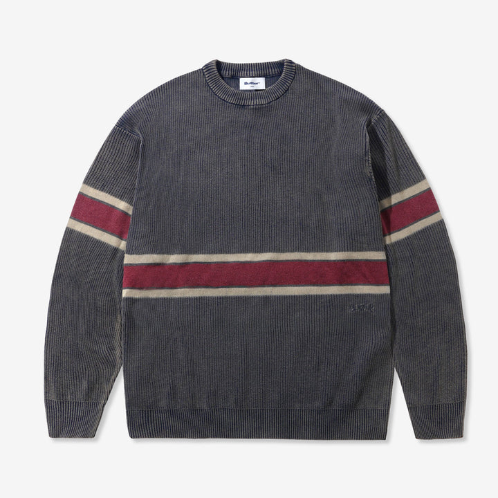 Break Knit Sweater Washed Navy Front