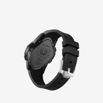 SINNGOUKI SGK001R Black Precision Steel | Black Rubber | Brushed Silver Bezel | Black Dial 41mm