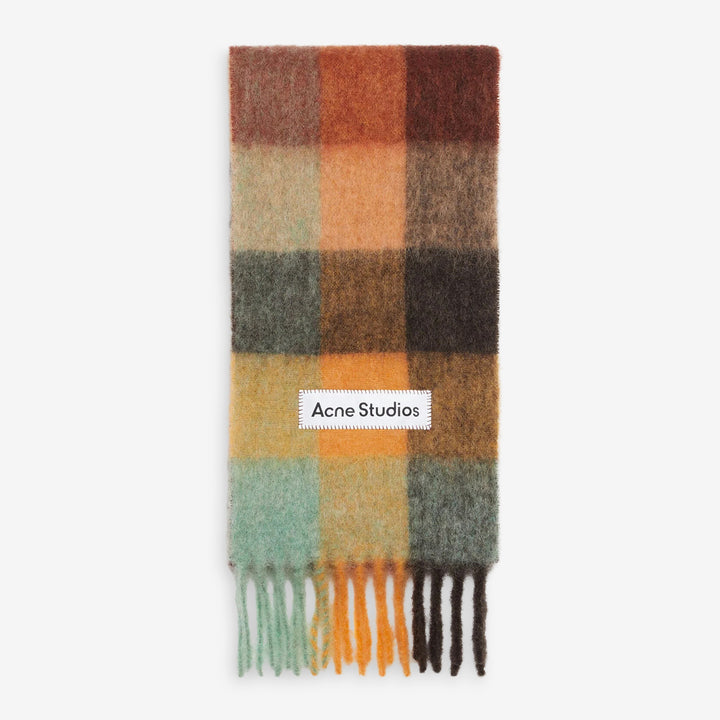 Vally Scarf Chestnut Brown | Yellow | Green Front