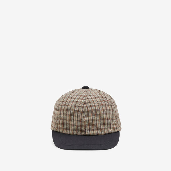 Basic 6-Panel Cap Plaid Headwear