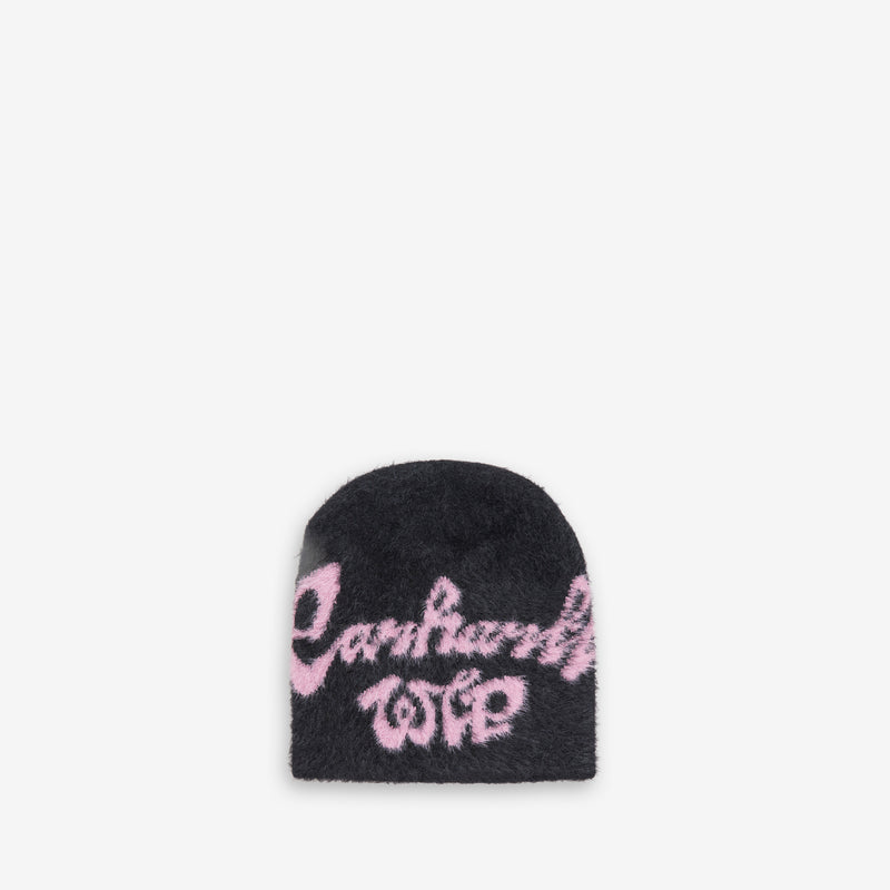 Chedda Beanie Black | Glassy Pink Headwear