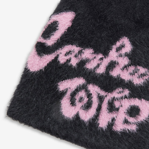 Chedda Beanie Black | Glassy Pink Headwear