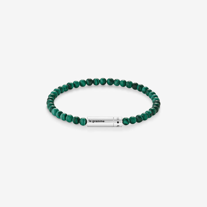 11g Malachite Bead Cable Bracelet Front