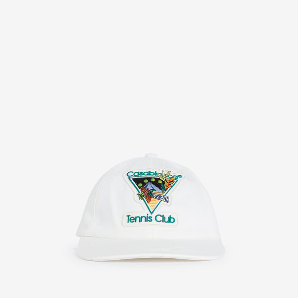 Tennis Club Icon Embroidered Cap Off White