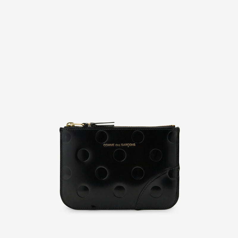 SA8100NE Polka Dots Embossed Wallet Black Accessories