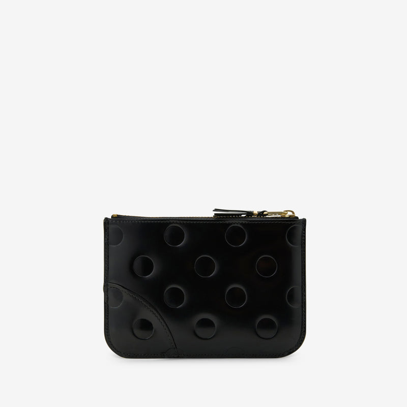 SA8100NE Polka Dots Embossed Wallet Black Accessories