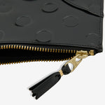 SA8100NE Polka Dots Embossed Wallet Black