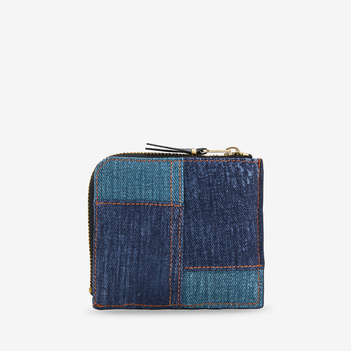 SA3100DP Denim Patchwork Wallet Blue Denim