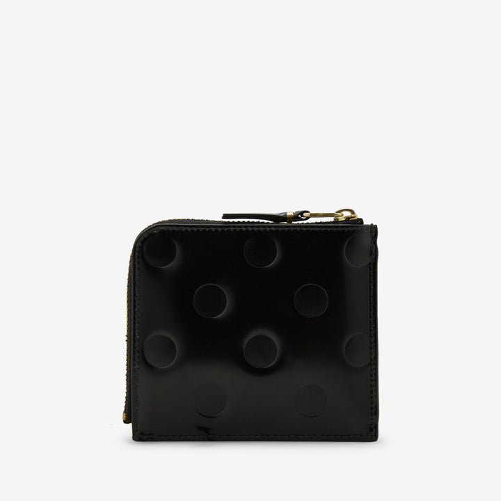 SA3100NE Polka Dots Embossed Wallet Black