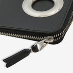 SA3100SE Silver Eyelet Wallet Black
